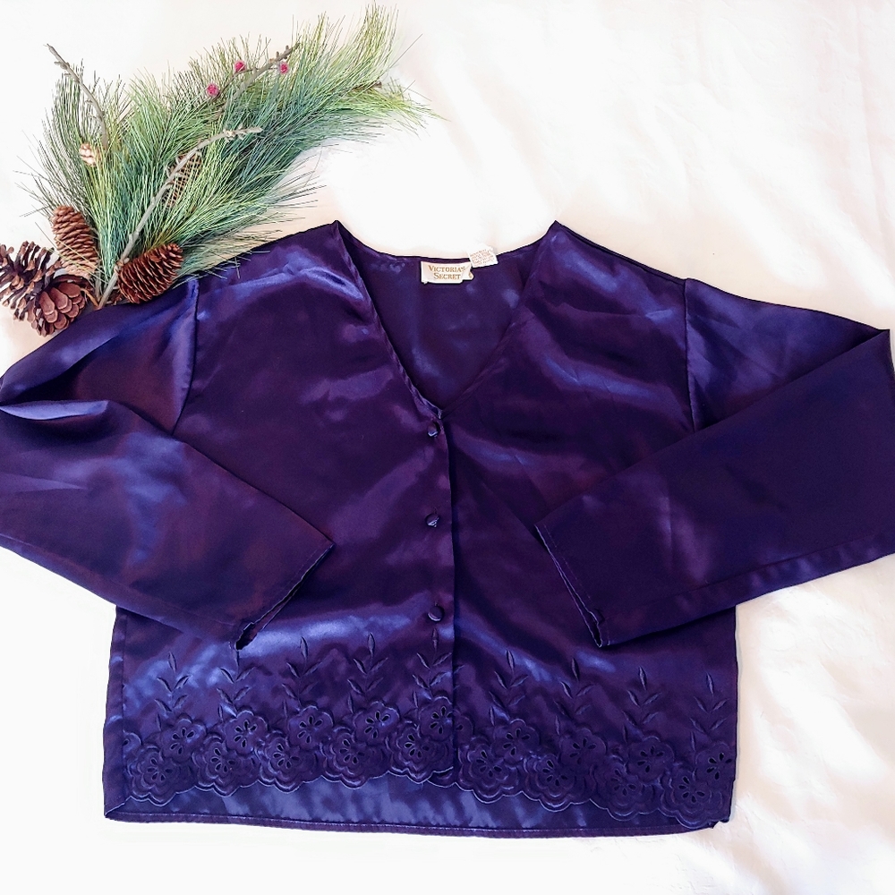 VTG Victoria Secret Gold Label Lingerie Top Voilet